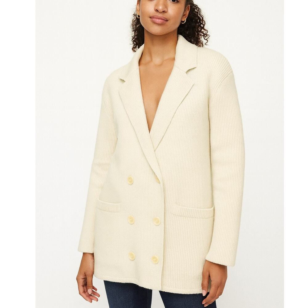 J Crew Double Breasted Sweater Blazer Jacket